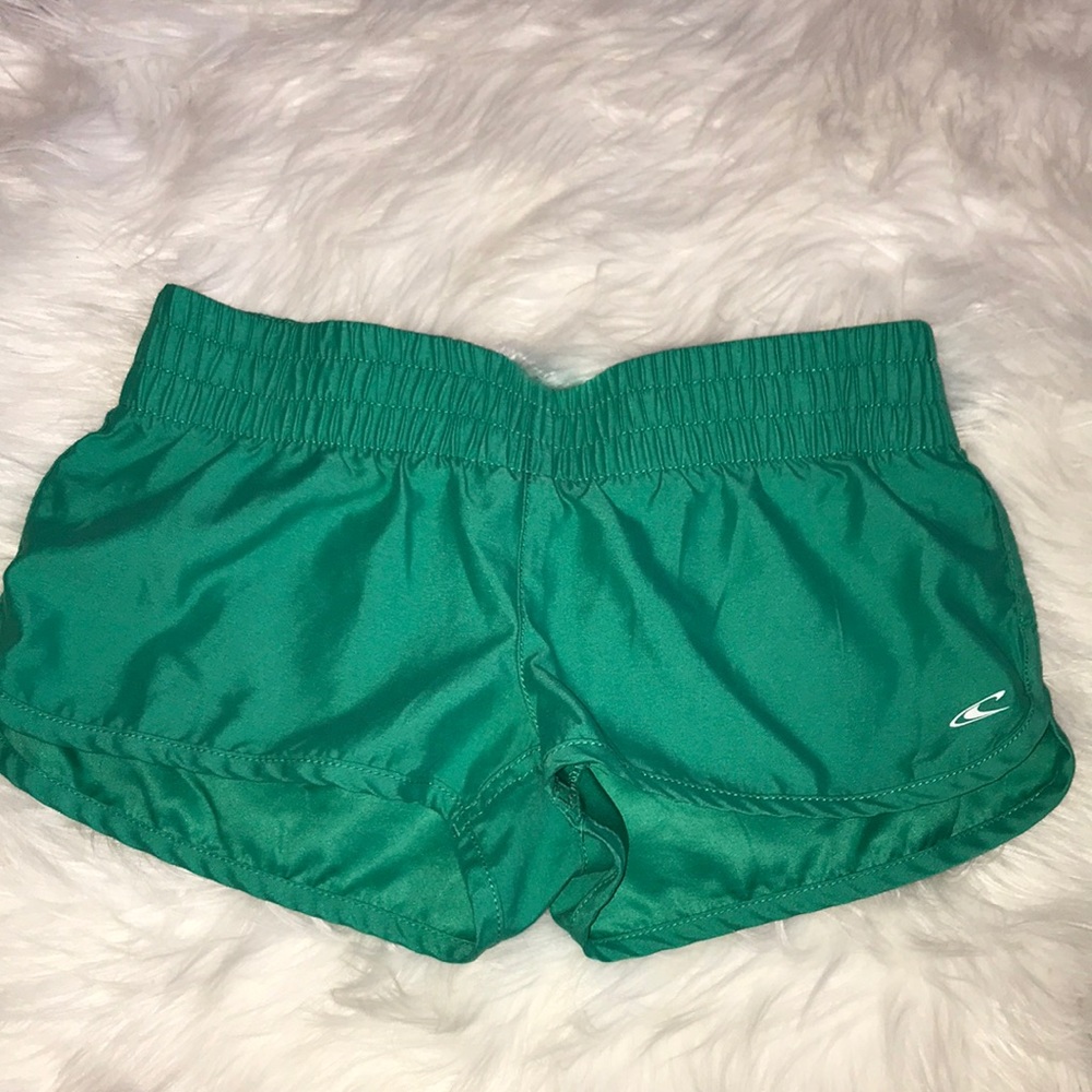Green surf shorts